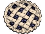 A berry pie with lattice top